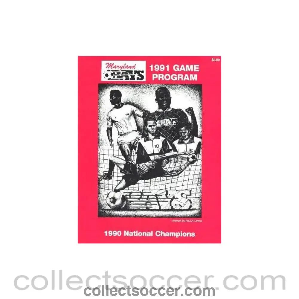 1991 - In the USA - Maryland Bays v Sheffield Wewdnesday official programme of 1991 - Collect Soccer