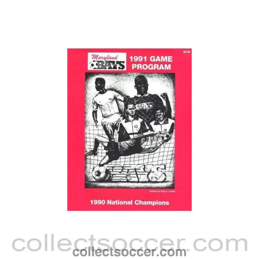1991 - In the USA - Maryland Bays v Sheffield Wewdnesday official programme of 1991 - Collect Soccer