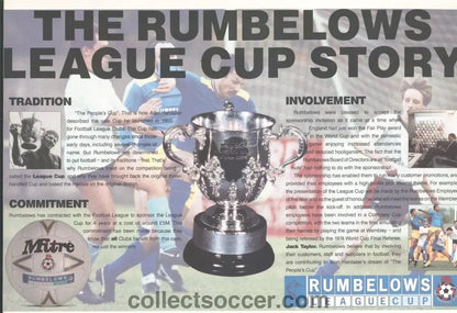 1991 League Cup Final Programme Manchester United v Sheffield Wednesday - Collect Soccer