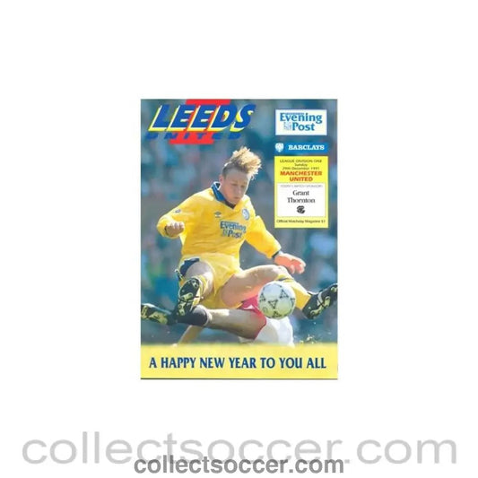 1991 - Leeds United v Manchester United official programme 29/12/1991 - Collect Soccer