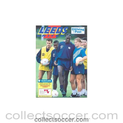 1991 - Leeds United v Nottingham Forest official programme 20/08/1991 - Collect Soccer