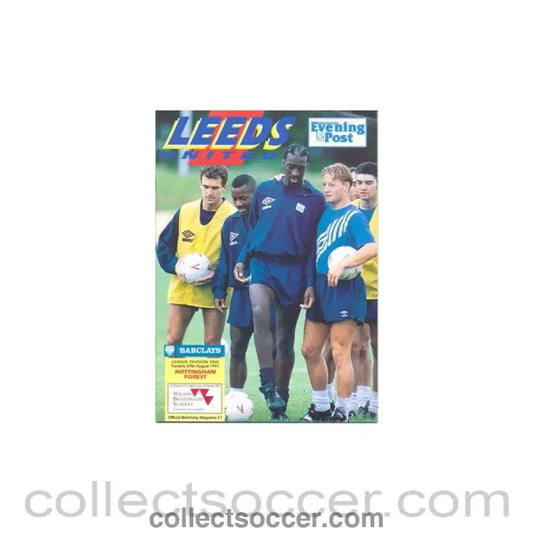 1991 - Leeds United v Nottingham Forest official programme 20/08/1991 - Collect Soccer