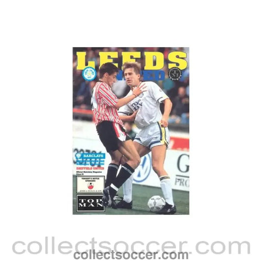 1991 - Leeds United v Sheffield United official programme 08/05/1991 Football League - Collect Soccer