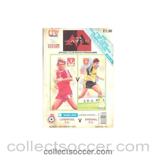 1991 - Liverpool v Arsenal official programme 03/03/1991, League Division 1 - Collect Soccer