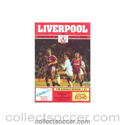 1991 - Liverpool v Blackburn Rovers official programme 08/01/1991 - Collect Soccer