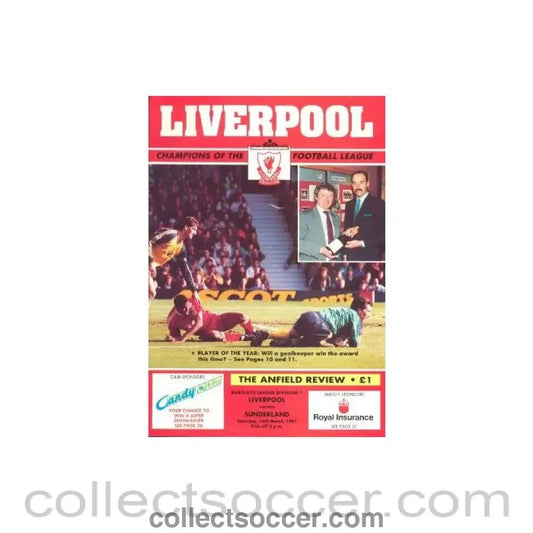 1991 - Liverpool v Sunderland official programme 16/03/1991 - Collect Soccer