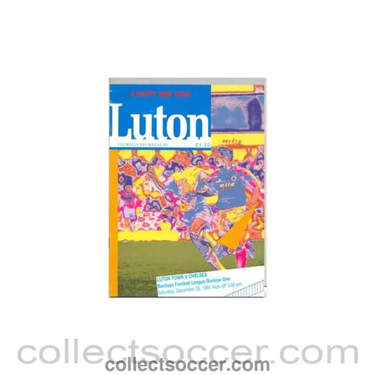 1991 - Luton Town v Chelsea official programme 28/12/1991 - Collect Soccer