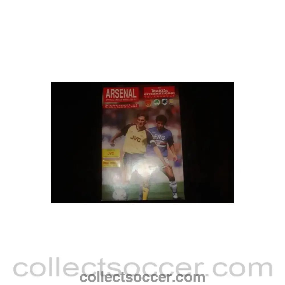 1991 - Makita International Tournament - Arsenal, Panathinaikos, Sampdoria and West Ham United official programme 03/08/1991 Makita International Tournament - Collect Soccer