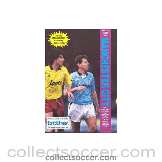 1991 - Manchester City v Chelsea official programme 09/02/1991