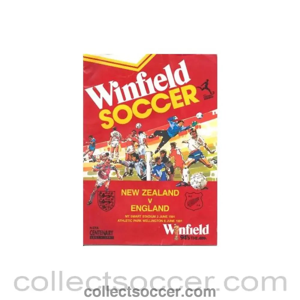 1991 New Zealand v England official programme 03/06/1991 - Collect Soccer