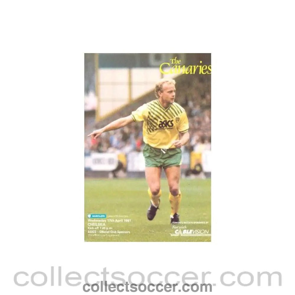1991 - Norwich City v Chelsea official programme 17/04/1991 - Collect Soccer