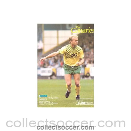 1991 - Norwich City v Chelsea official programme 17/04/1991