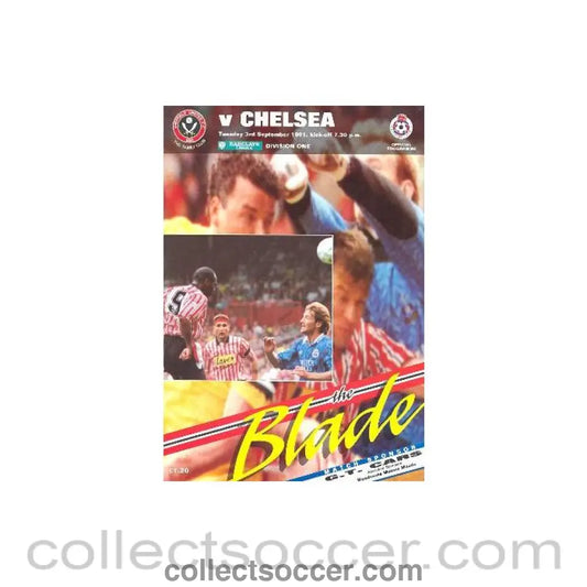 1991 - Sheffield United vChelsea official programme 03/09/1991