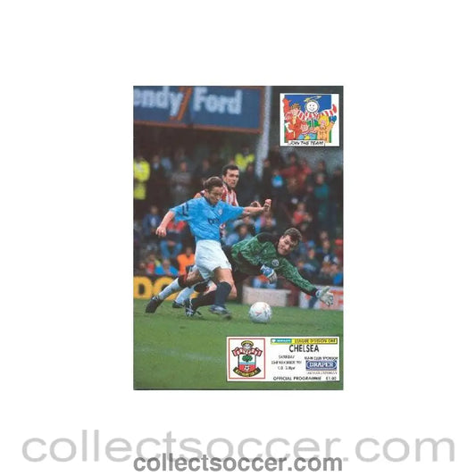 1991 - Southampton vChelsea official programme 23/11/1991