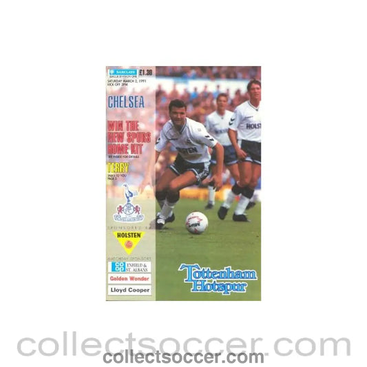 1991 - Tottenham Hotspur v Chelsea official programme 02/03/1991