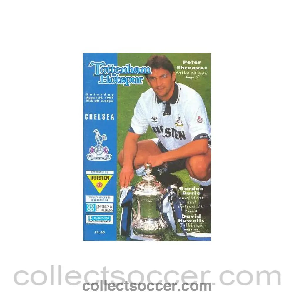 1991 - Tottenham Hotspur vChelsea official programme 24/08/1991
