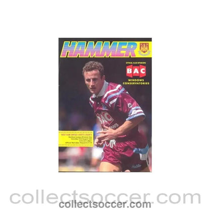 1991 - West Ham United v Notts County official programme 31/08/1991 - Collect Soccer