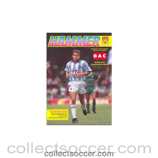 1991 - West Ham United vChelsea official programme 07/09/1991 - Collect Soccer