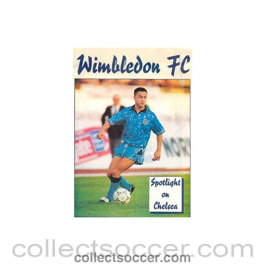1991 - Wimbledon Spotlight onChelsea Season 1991-92 stadium issue of 18/01/1992