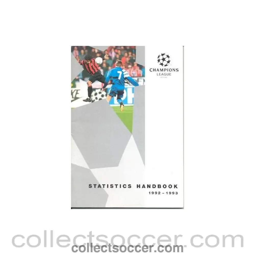 1992-1993 Champions League Statistics Handbook - Collect Soccer
