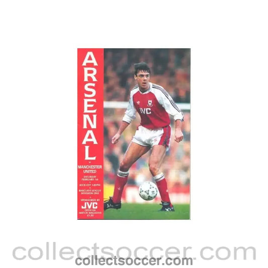1992 - Arsenal v Manchester United official programme 01/02/1992 Football League