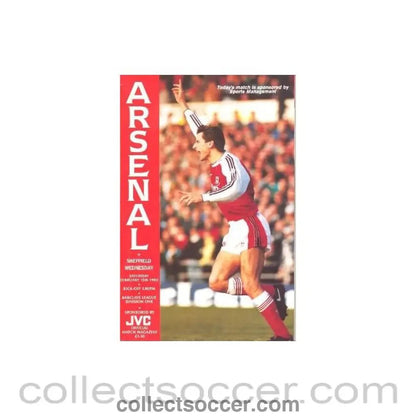 1992 - Arsenal v Sheffield Wednesday official programme 15/02/1992 Football League - Collect Soccer