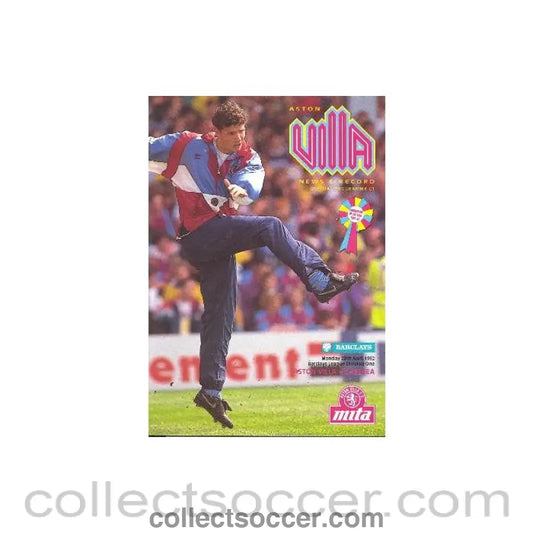1992 - Aston Villa vChelsea official programme 20/04/1992