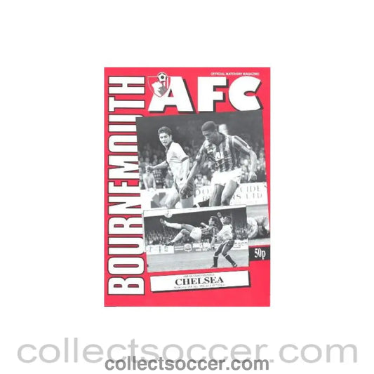 1992 - Bournemouth vChelsea official programme 29/07/1992 Friendly Match - Collect Soccer