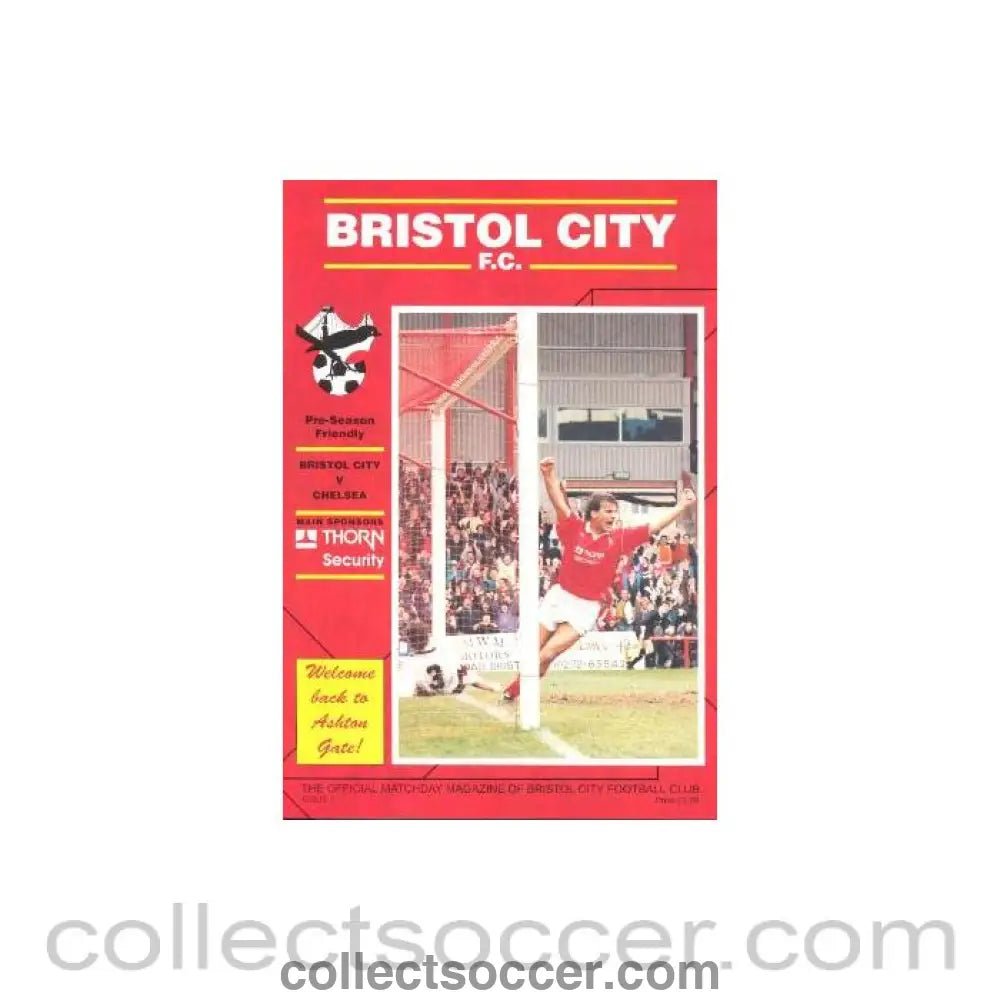 1992 - Bristol City vChelsea official programme 08/08/1992 Friendly Match - Collect Soccer