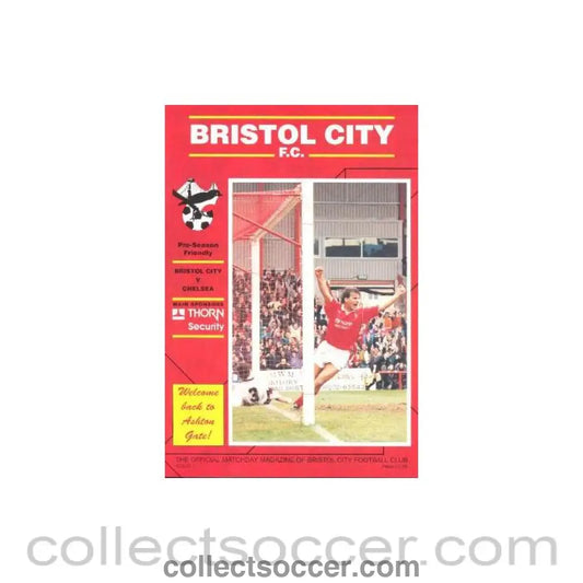 1992 - Bristol City vChelsea official programme 08/08/1992 Friendly Match - Collect Soccer