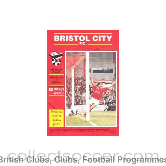 1992 - Bristol City vChelsea official programme 08/08/1992 Friendly Match