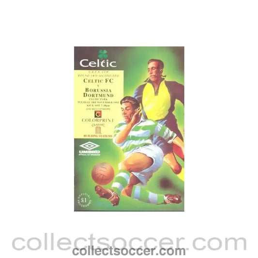 1992 - Celtic v Borussia Dortmund official programme 03/11/1992 UEFA Cup - Collect Soccer