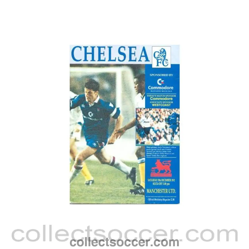 1992 - Chelsea v Manchester United official programme 19/12/1992