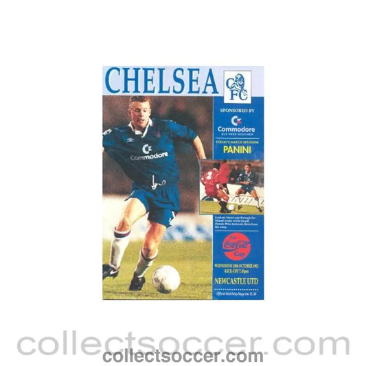 1992 - Chelsea v Newcastle United official programme 28/10/1992