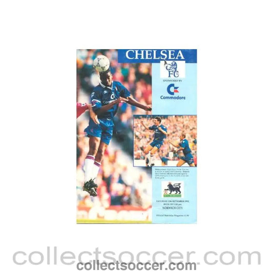1992 - Chelsea v Norwich City official programme 12/09/1992