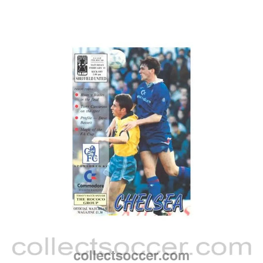 1992 - Chelsea v Sheffield United official programme 15/02/1992