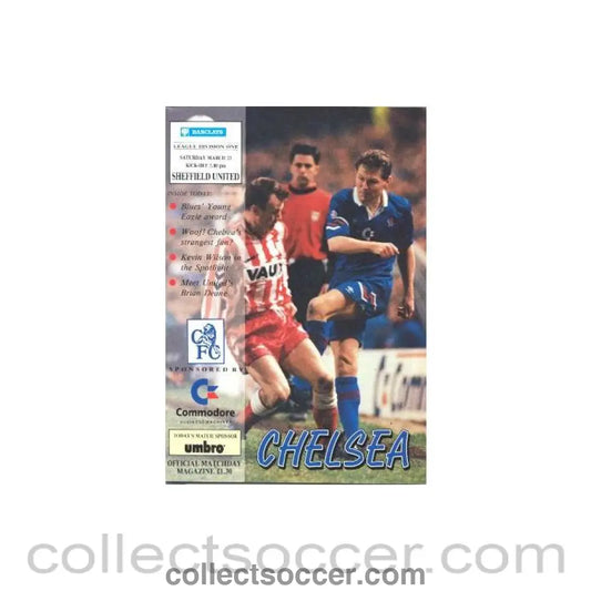 1992 - Chelsea v Sheffield United official programme 21/03/1992