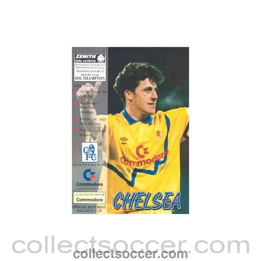 1992 - Chelsea v Southampton official programme 29/01/1992