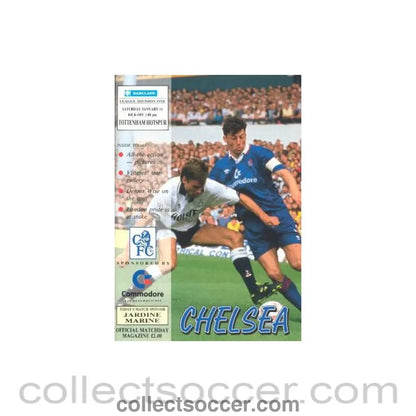 1992 - Chelsea v Tottenham Hotspur official programme 11/01/1992