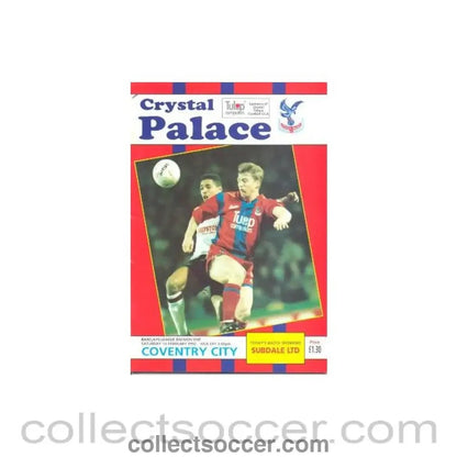 1992 - Crystal Palace v Coventry City official programme 01/02/1992 - Collect Soccer