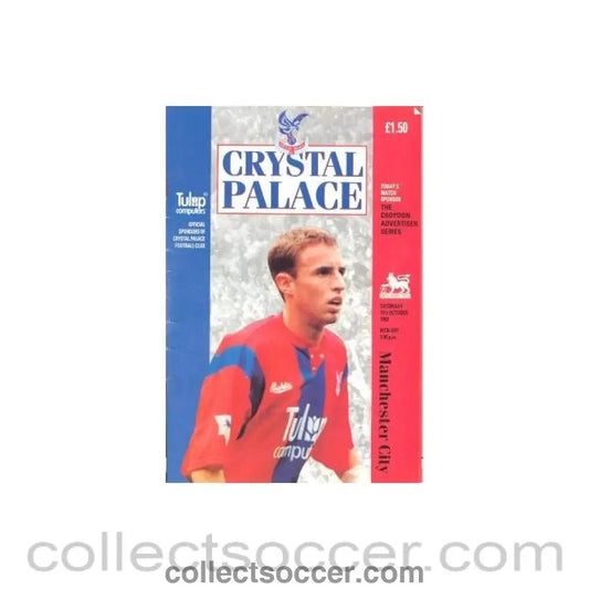 1992 - Crystal Palace v Manchester City official programme 17/10/1992 - Collect Soccer