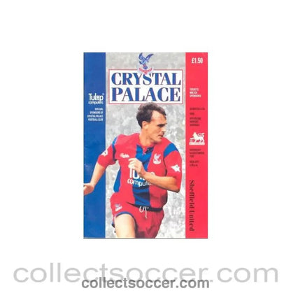 1992 - Crystal Palace v Sheffield United official programme 05/12/1992 - Collect Soccer