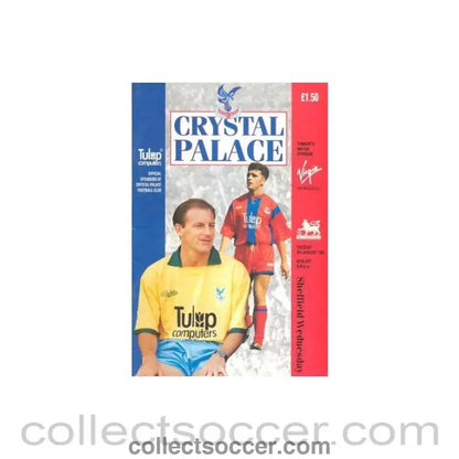 1992 - Crystal Palace v Sheffield Wednesday official programme 25/08/1992 - Collect Soccer