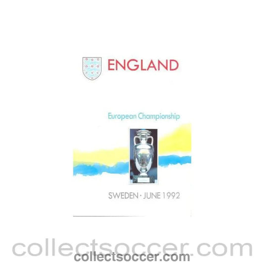 1992 European Championship England in Sweden VIP programme - Collect Soccer