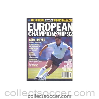 1992 - European Championship 1992 The Official BBC Sports Magazine covering Gary Lineker on the front page