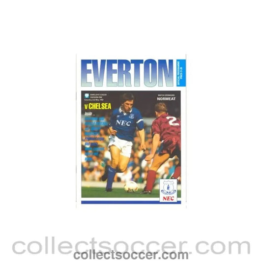 1992 - Everton v Chelsea official programme 02/05/1992 - Collect Soccer