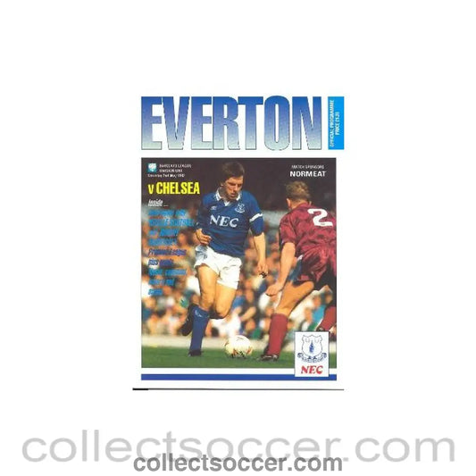 1992 - Everton v Chelsea official programme 02/05/1992