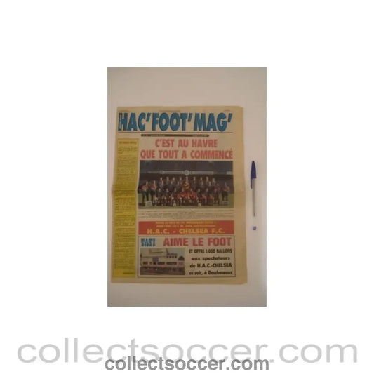 1992 - Hac Foot Mag newspaper of Notre Club of 07/05/1992 covering Chelsea