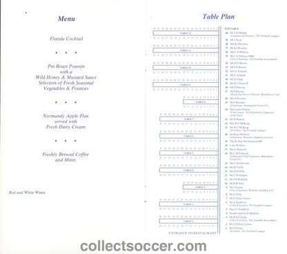 1992 League Cup Final Manchester United v Nottingham Forest Programme of Arrangements - back