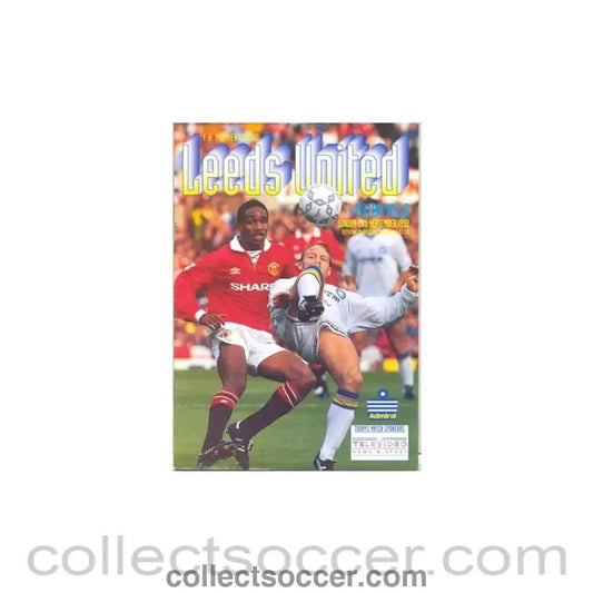 1992 - Leeds United v Aston Villa official programme 13/09/1992 - Collect Soccer